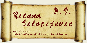 Milana Vilotijević vizit kartica